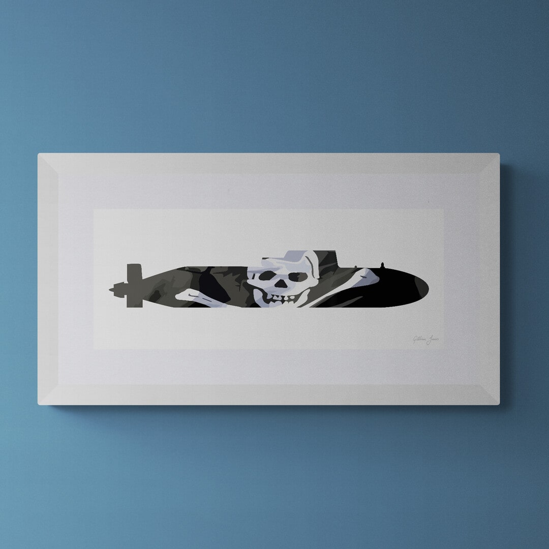 Astute Class Submarine with Chalfont Jolly Roger Print