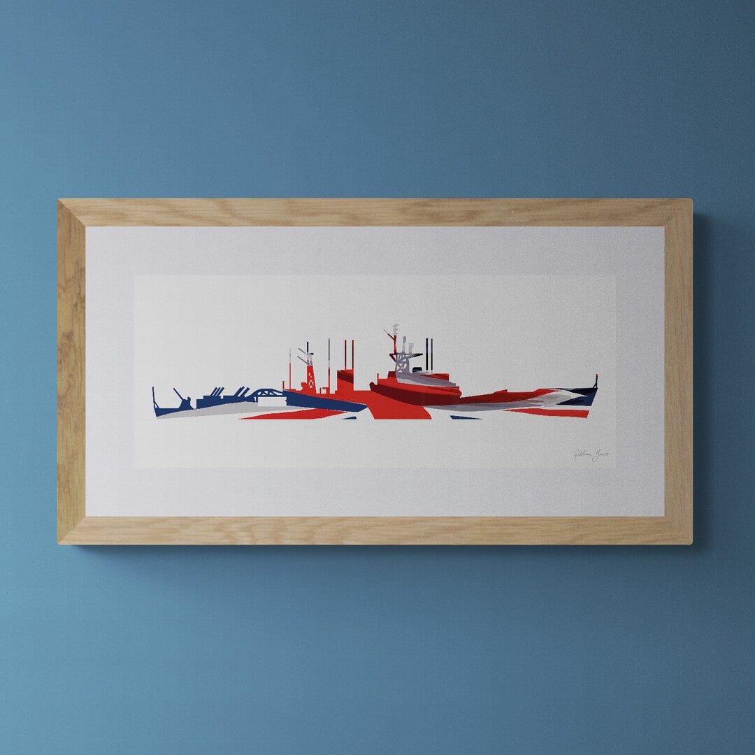 Blackwood Class Type 14 Frigate Union Flag Print