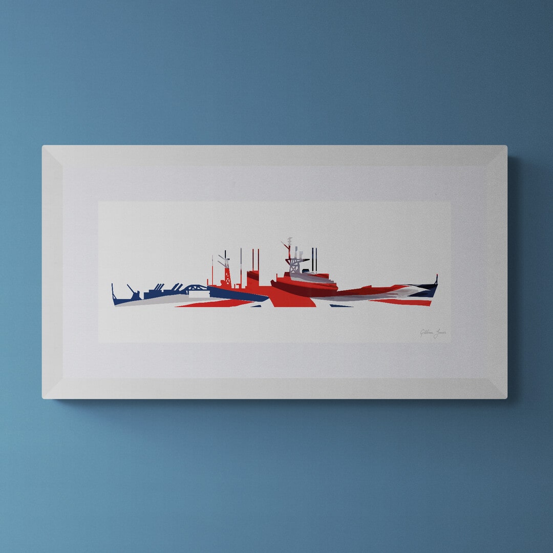 Blackwood Class Type 14 Frigate Union Flag Print