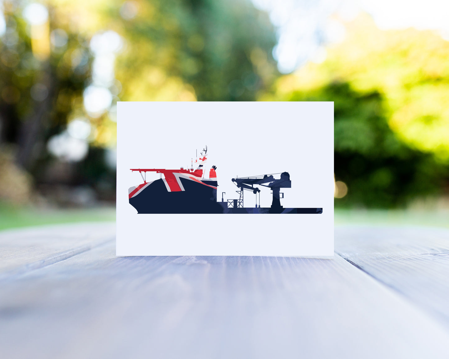 RFA Proteus Blue Ensign Greeting Card