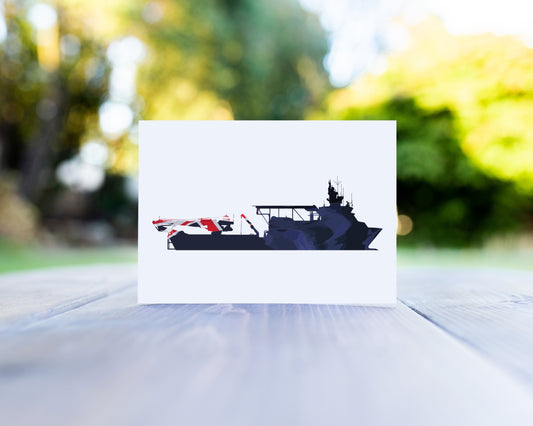 RFA Stirling Castle Blue Ensign Greeting Card