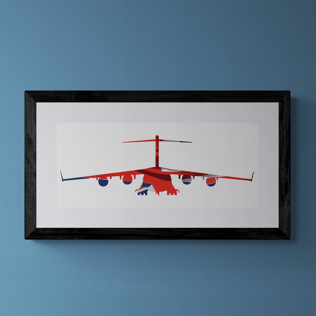 C17 Globemaster Union Flag Print