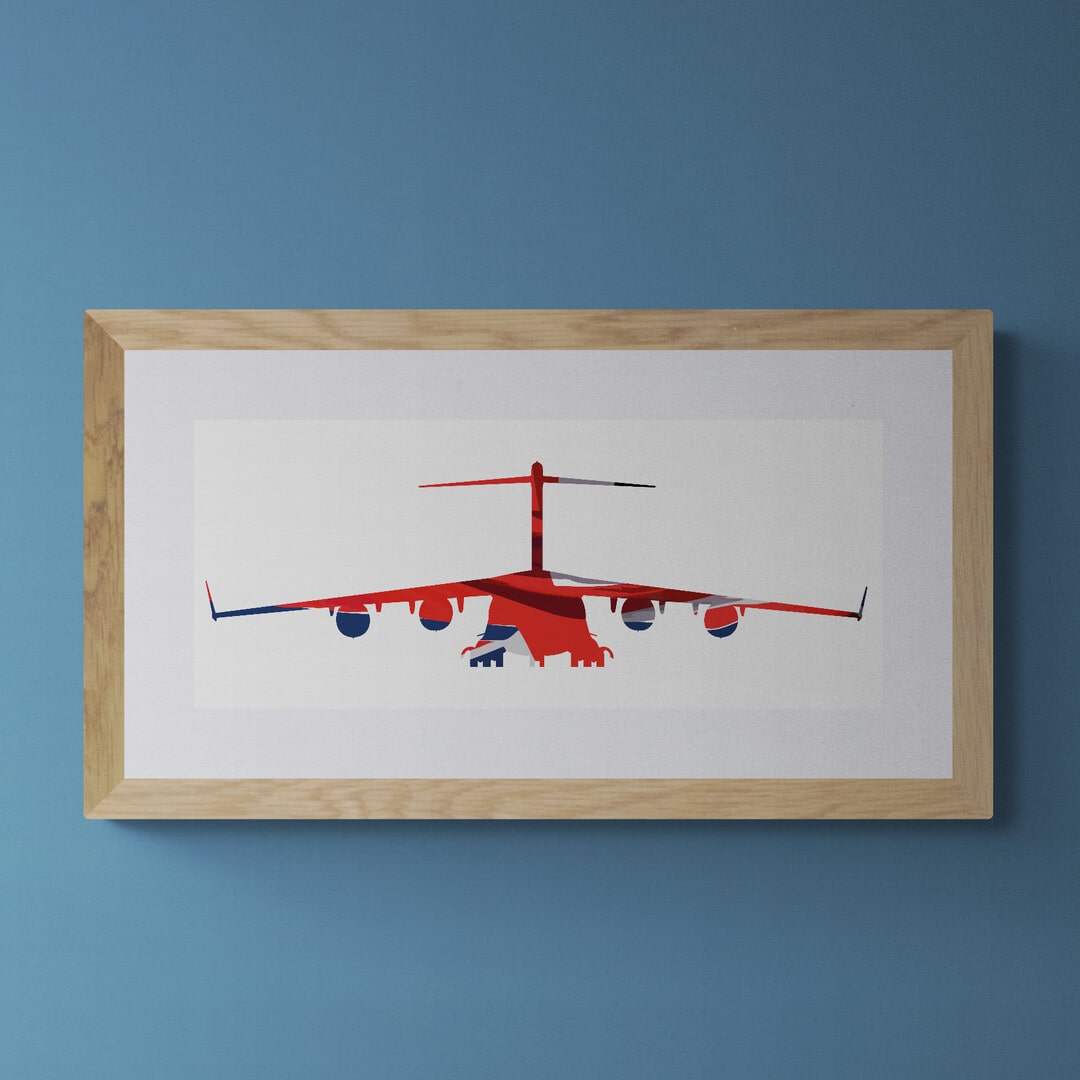 C17 Globemaster Union Flag Print