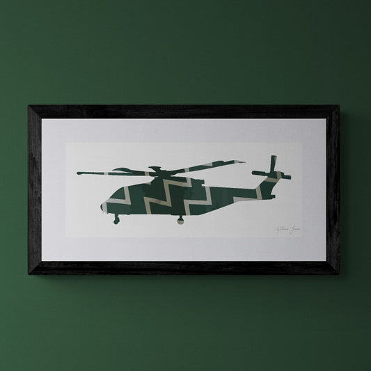 Merlin Mk4 Commando Helicopter Force Print