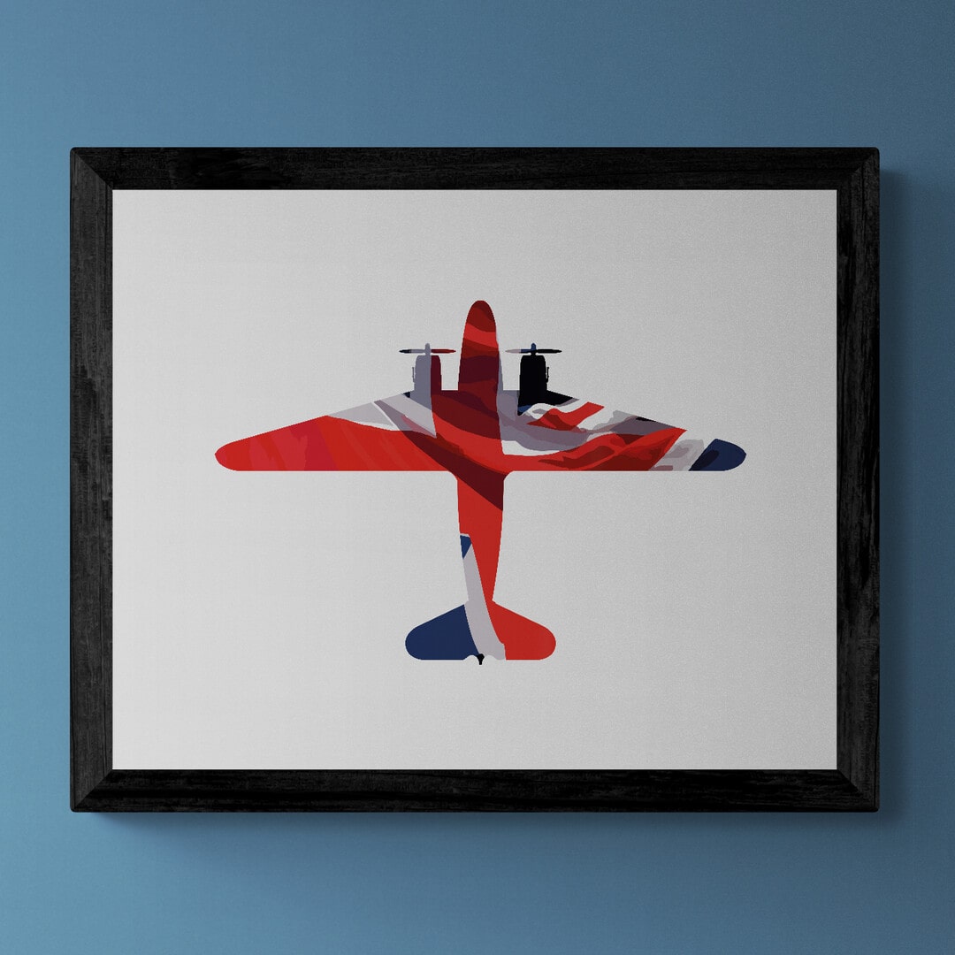 Douglas C47 Dakota Union Flag Print