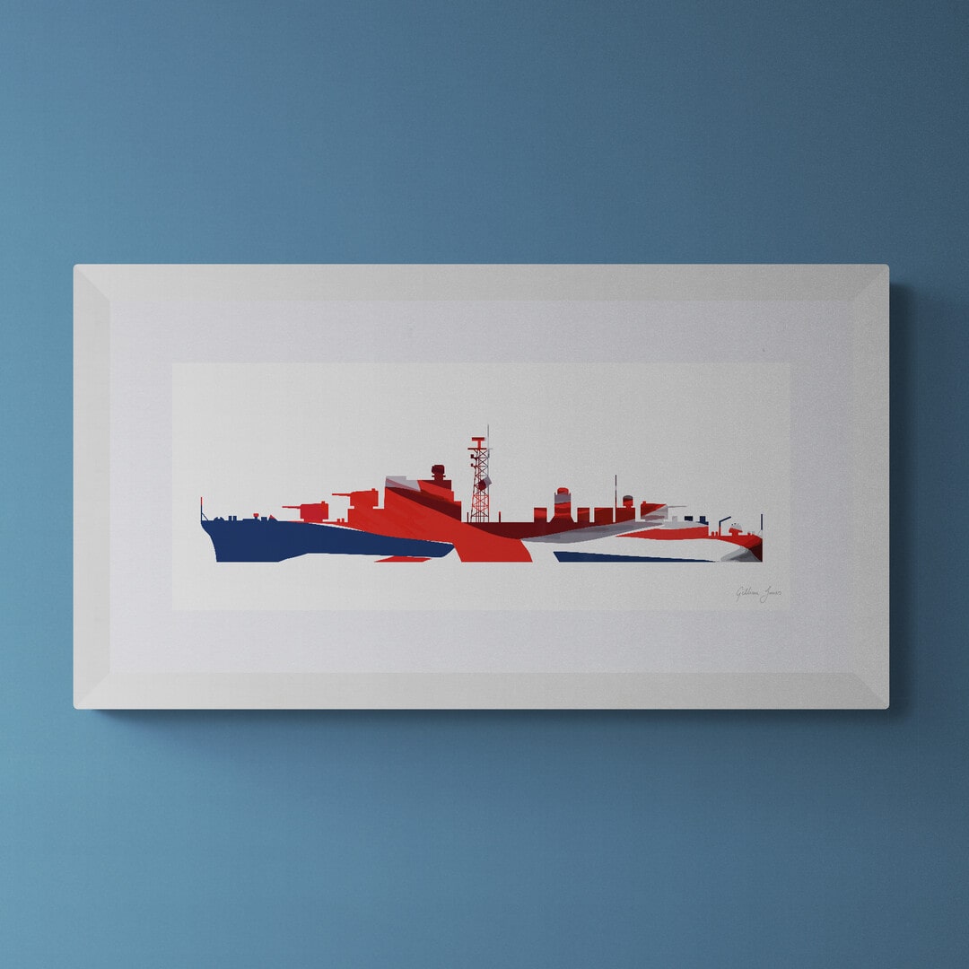 Daring Class Destroyer (commissioned in 1950s) Union Flag Print