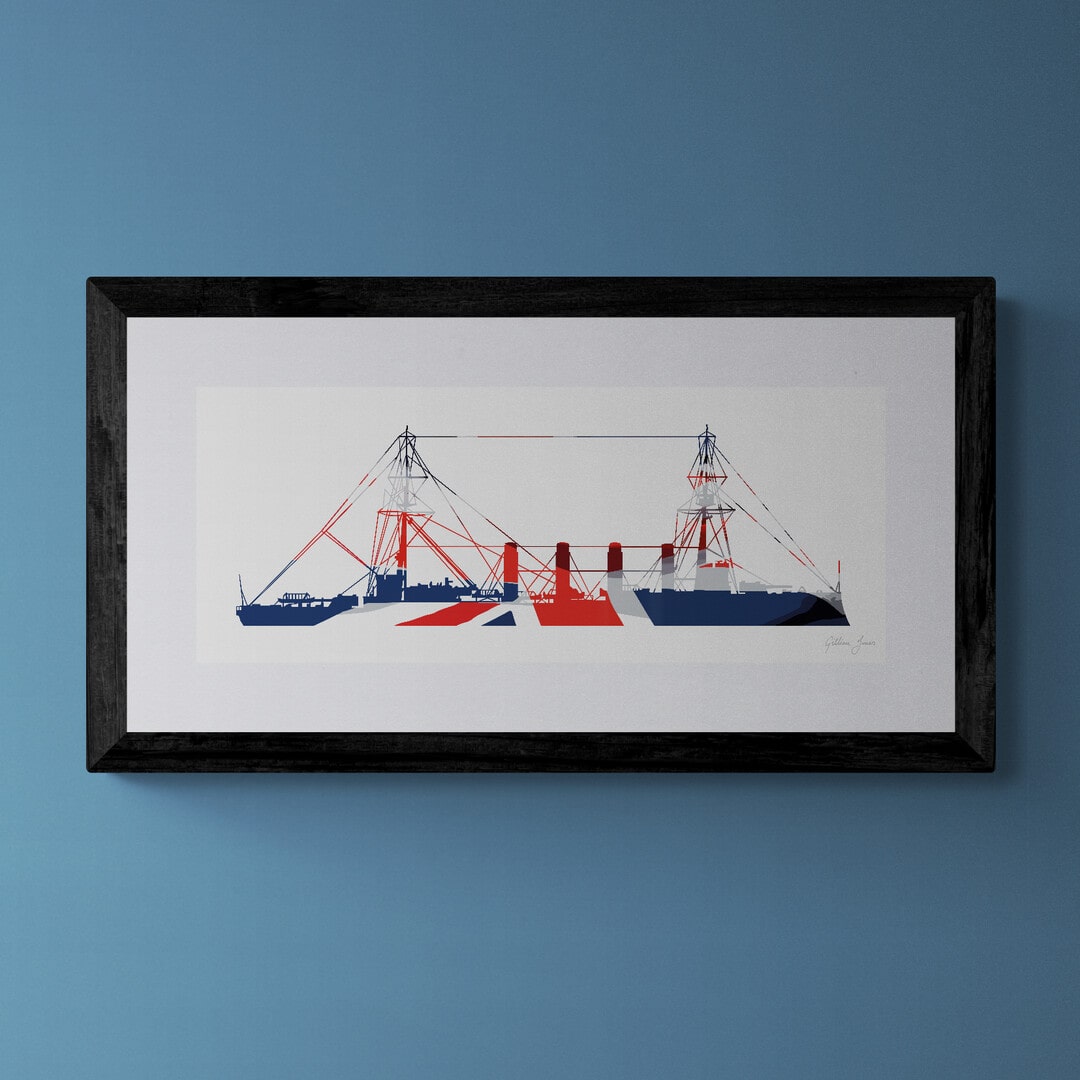 Drake Class Cruiser Union Flag Print