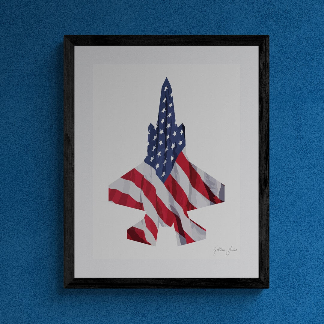 F-35 US Flag Print