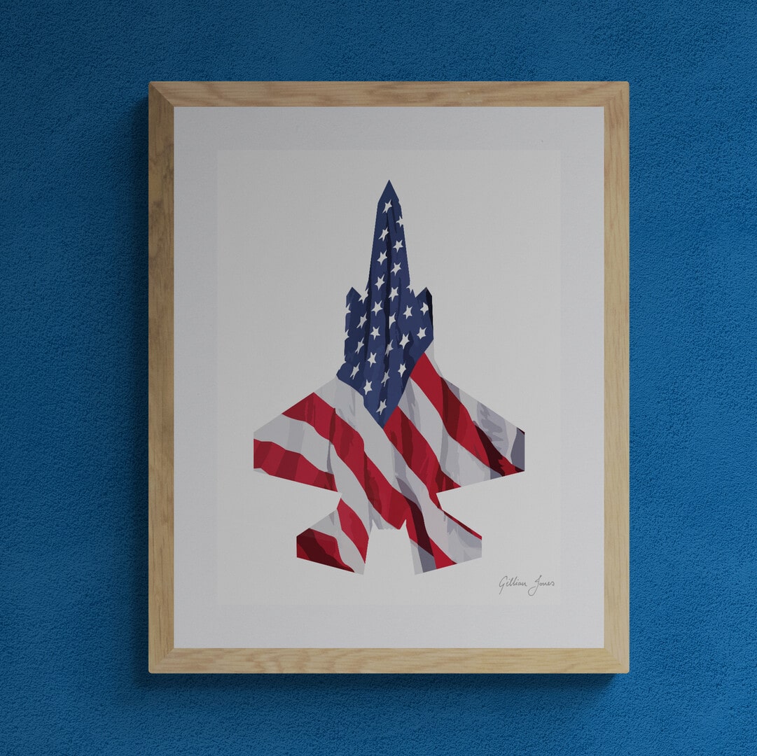 F-35 US Flag Print