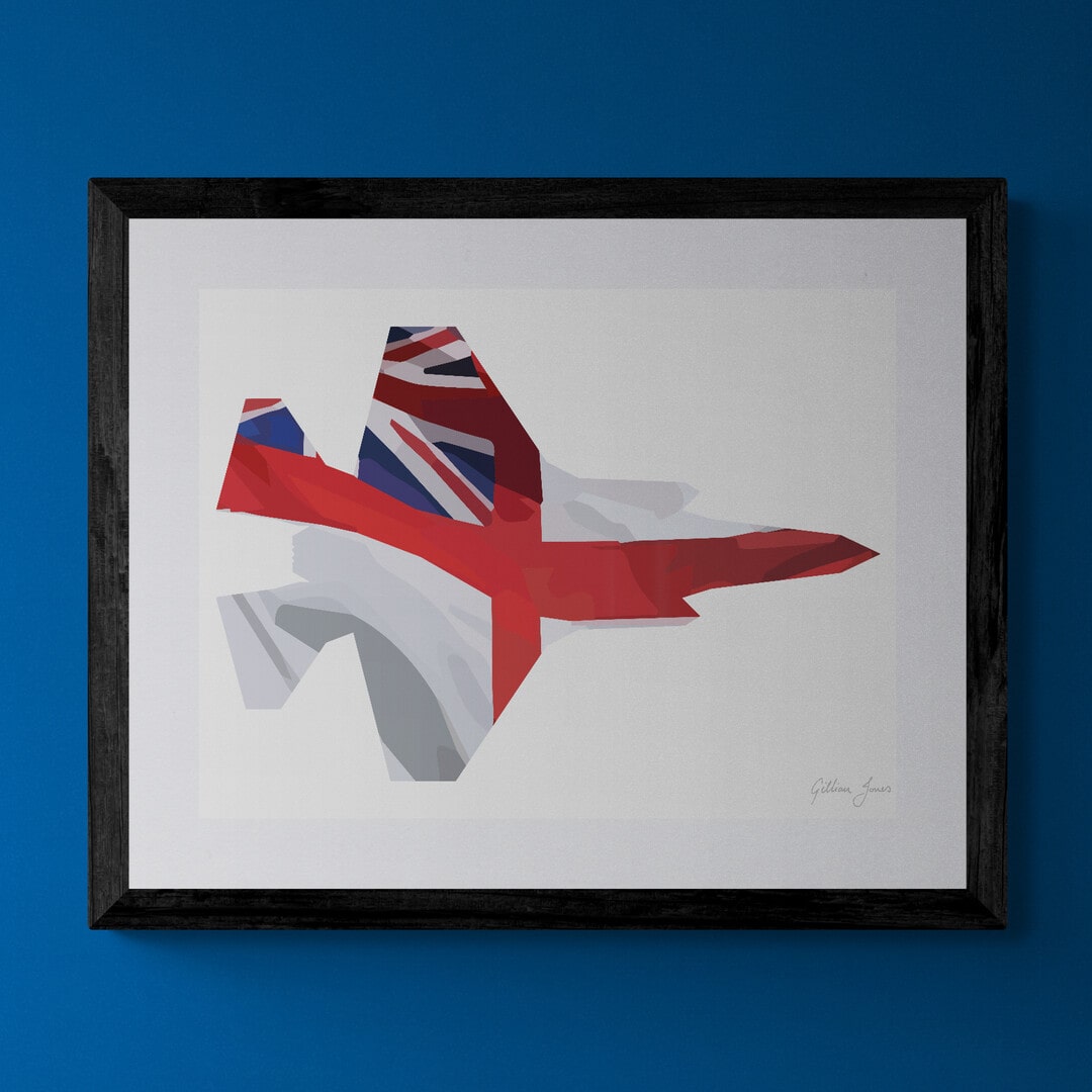 F35B White Ensign Flag Print