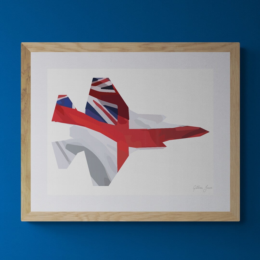 F35B White Ensign Flag Print