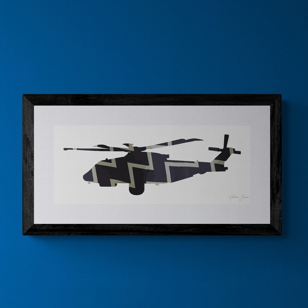 Merlin Mk2 with Crowsnest Fleet Air Arm Print