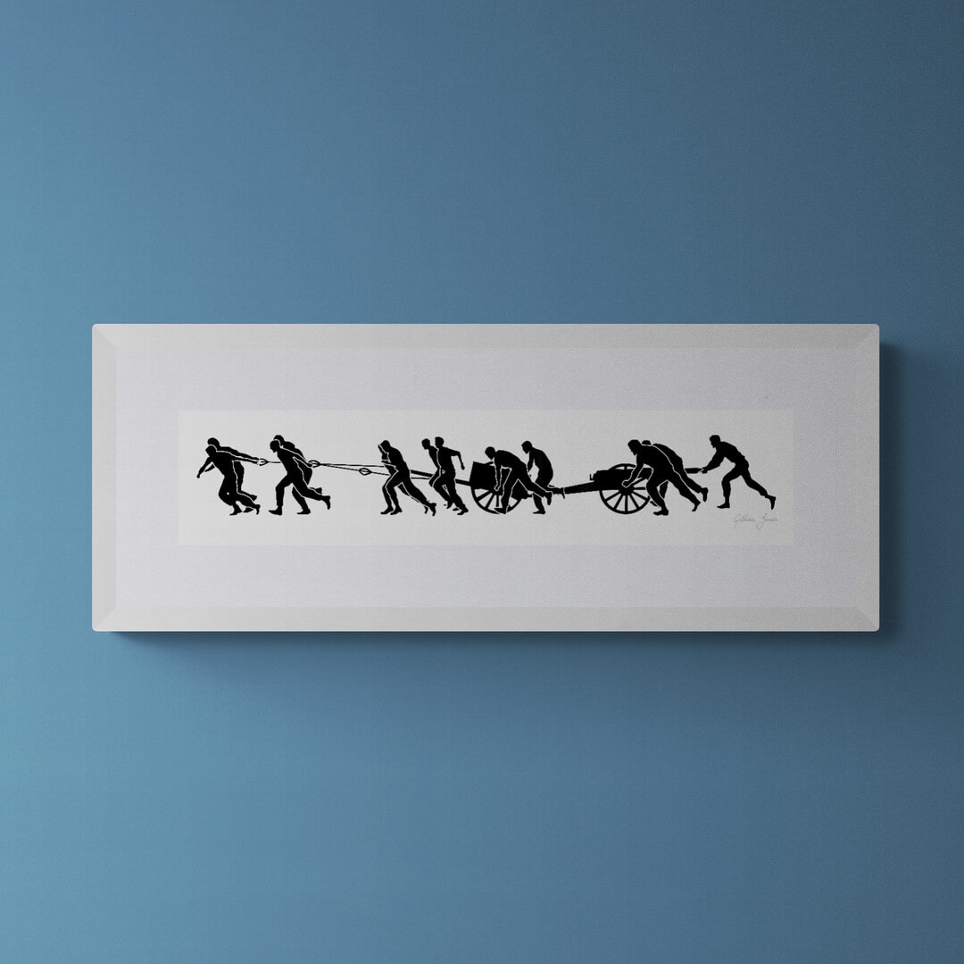 Field Gun Run Silhouette Print