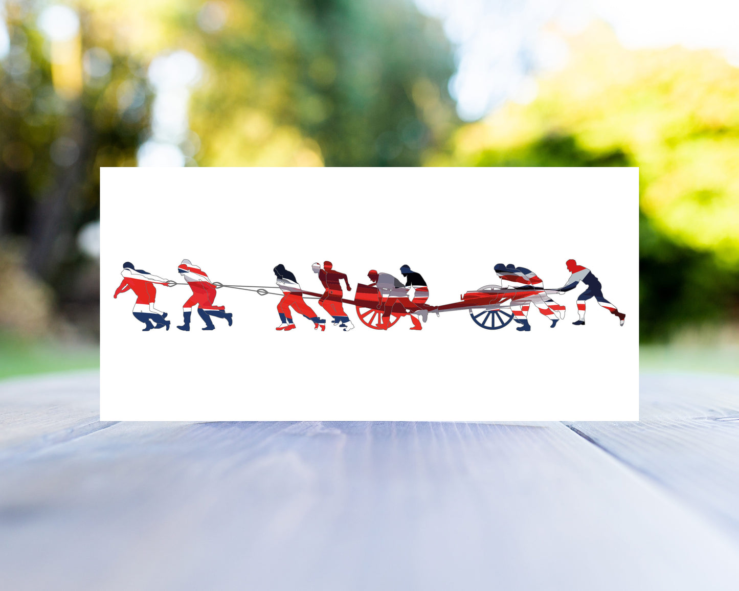 Field Gun Union Flag Greeting Card