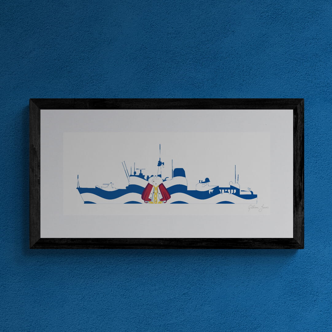 HMS Brecon Silhouette Print