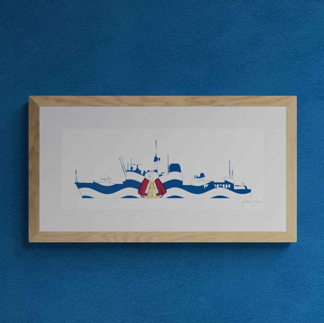 HMS Brecon Silhouette Print