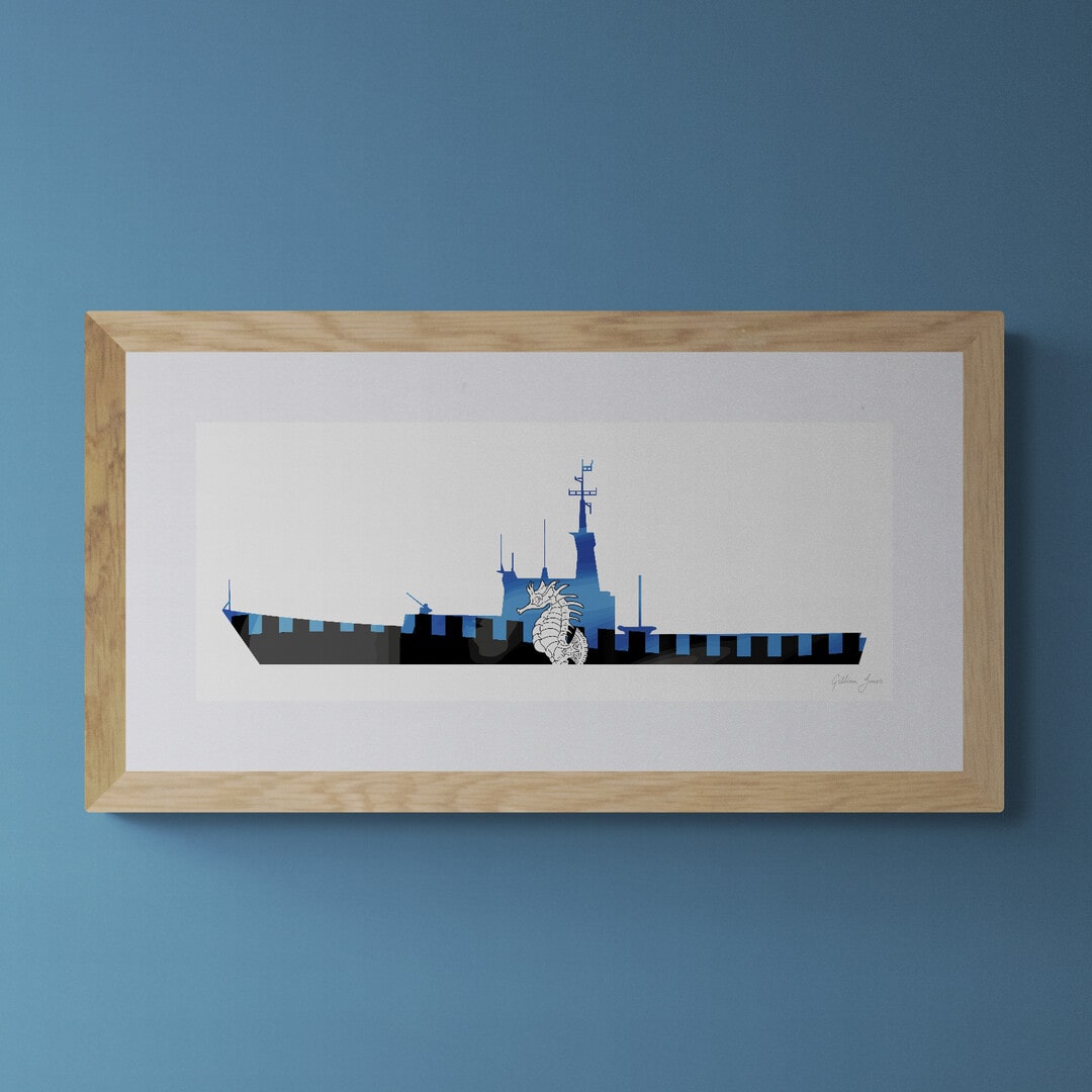 HMS Dumbarton Castle Crest Print