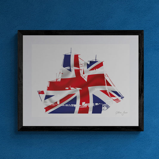 HMS Endeavour Union Flag Print