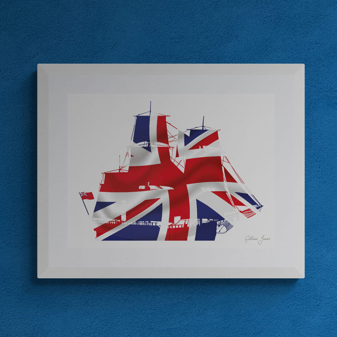 HMS Endeavour Union Flag Print