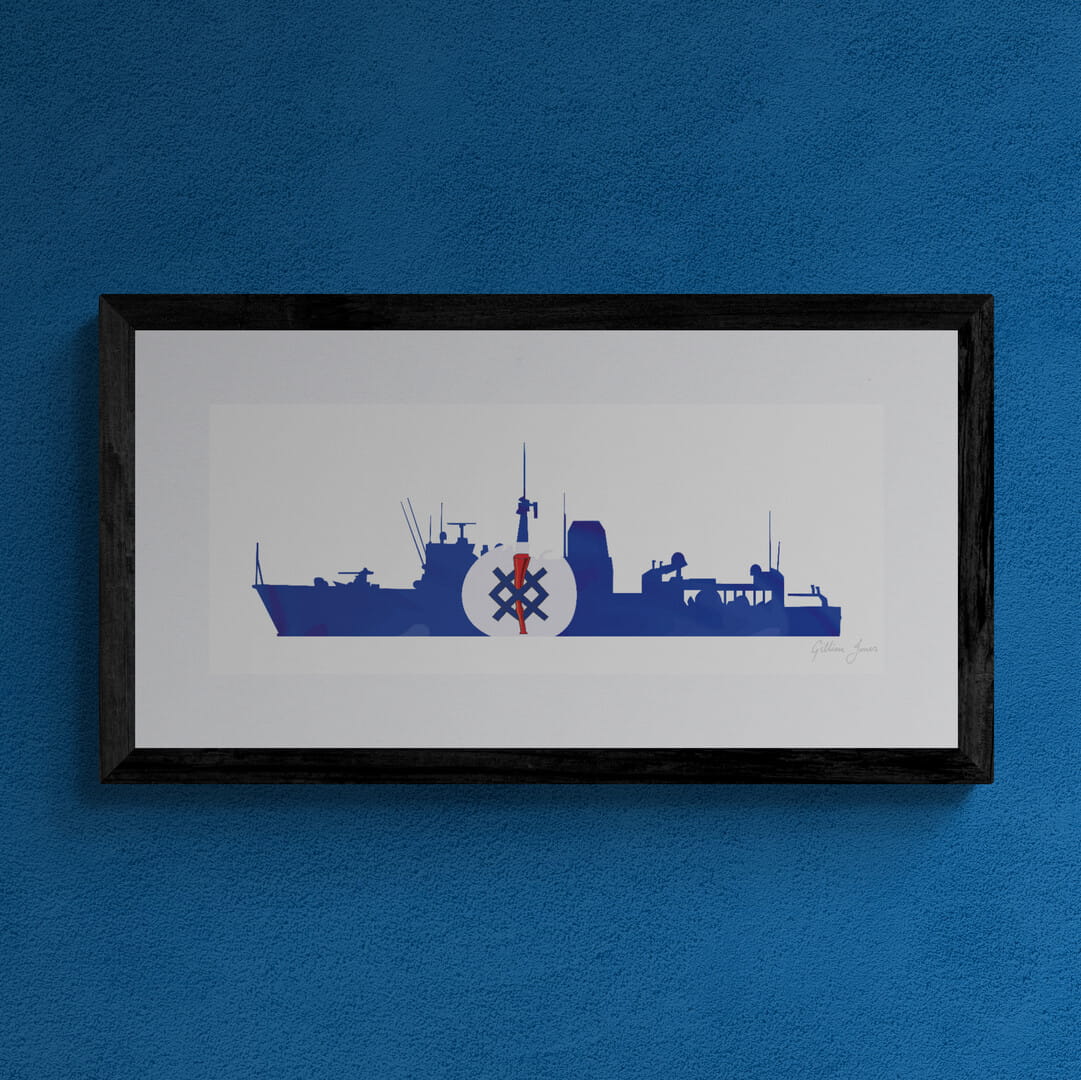 HMS Middleton Silhouette Print