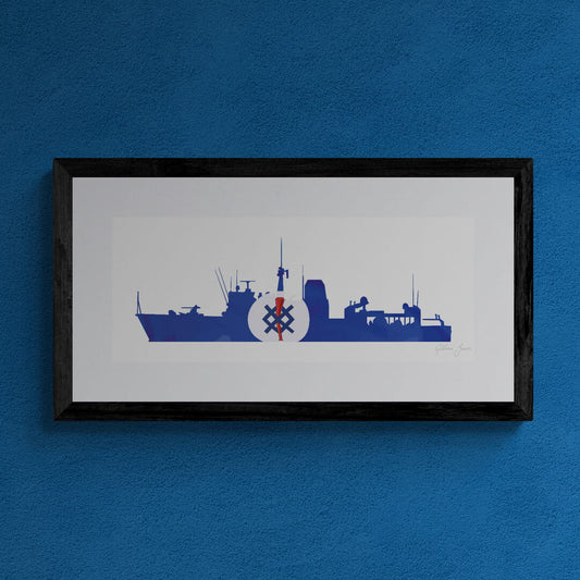 HMS Middleton Silhouette Print
