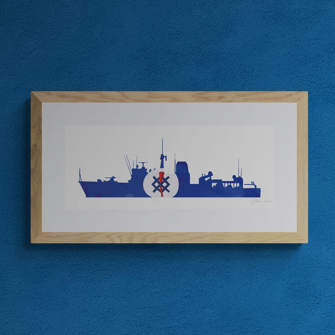 HMS Middleton Silhouette Print