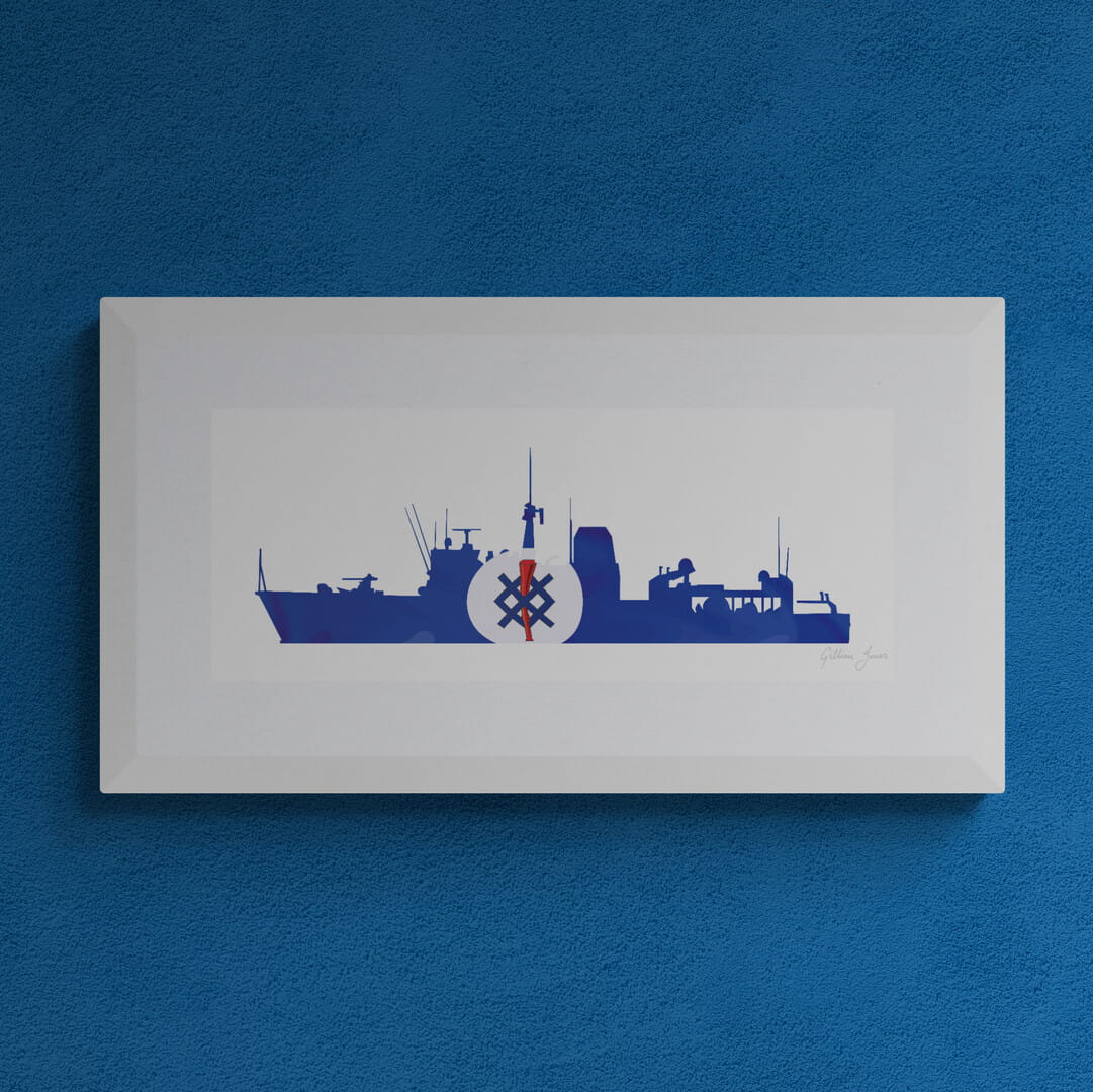 HMS Middleton Silhouette Print