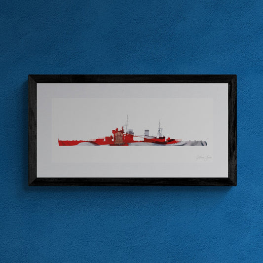 HMS PRINCE OF WALES Battleship Print