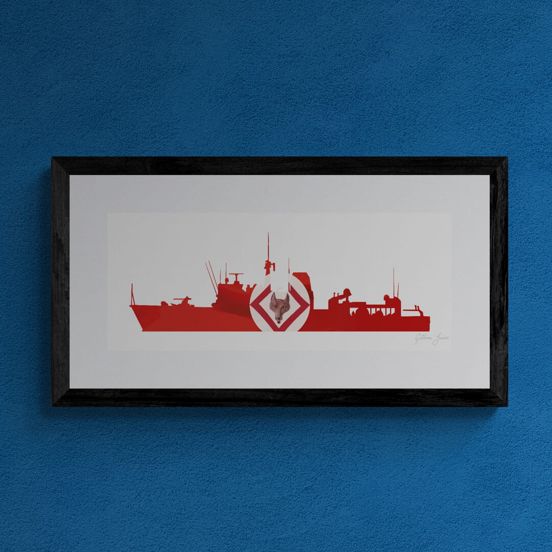HMS Atherstone Silhouette Print