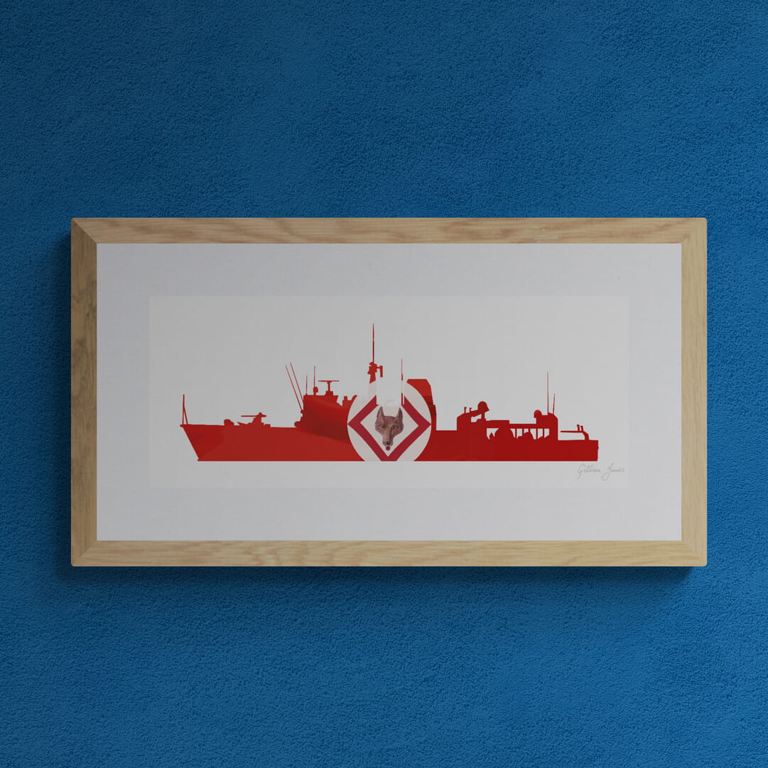 HMS Atherstone Silhouette Print