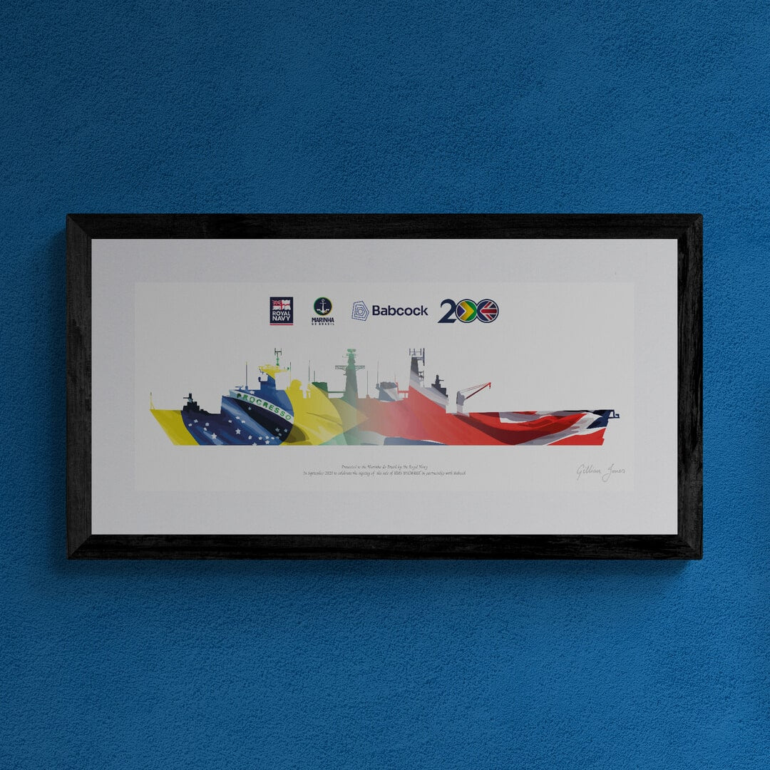 NDM Oiapoque (former HMS BULWARK) Brazil / UK Print