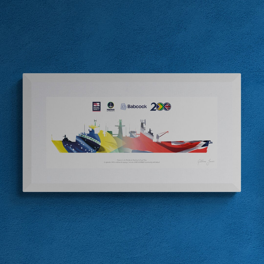 NDM Oiapoque (former HMS BULWARK) Brazil / UK Print