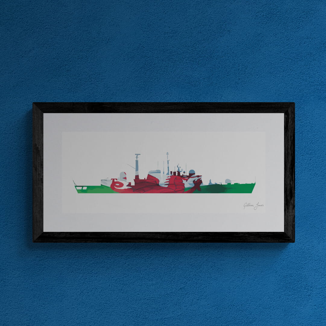 HMS CARDIFF (D108) Type 42 Destroyer Print