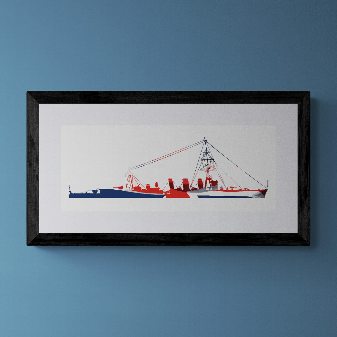 HMS Caroline Union Flag Print