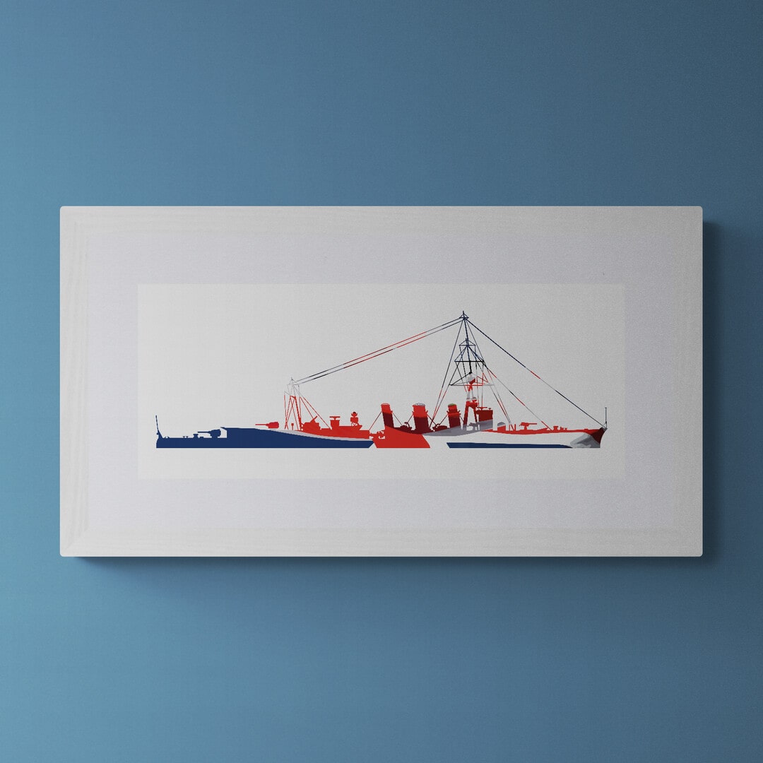 HMS Caroline Union Flag Print