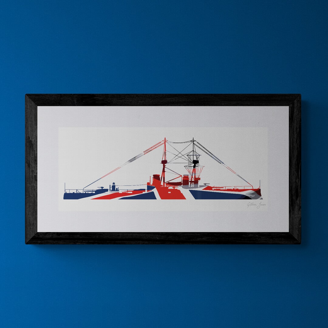 HMS Collingwood (St Vincent Class) Union Flag Print