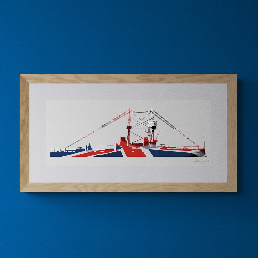 HMS Collingwood (St Vincent Class) Union Flag Print