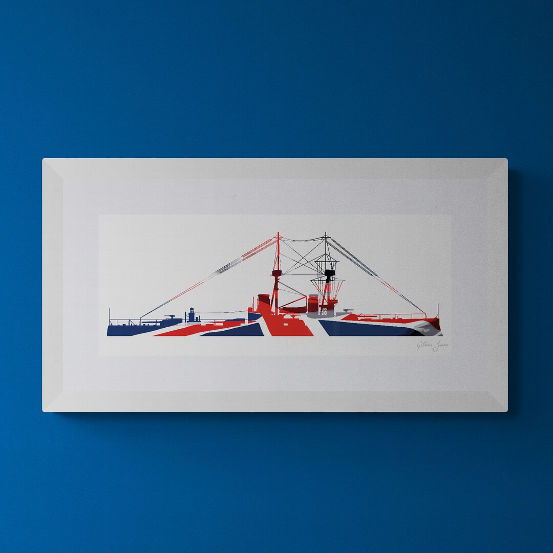 HMS Collingwood (St Vincent Class) Union Flag Print