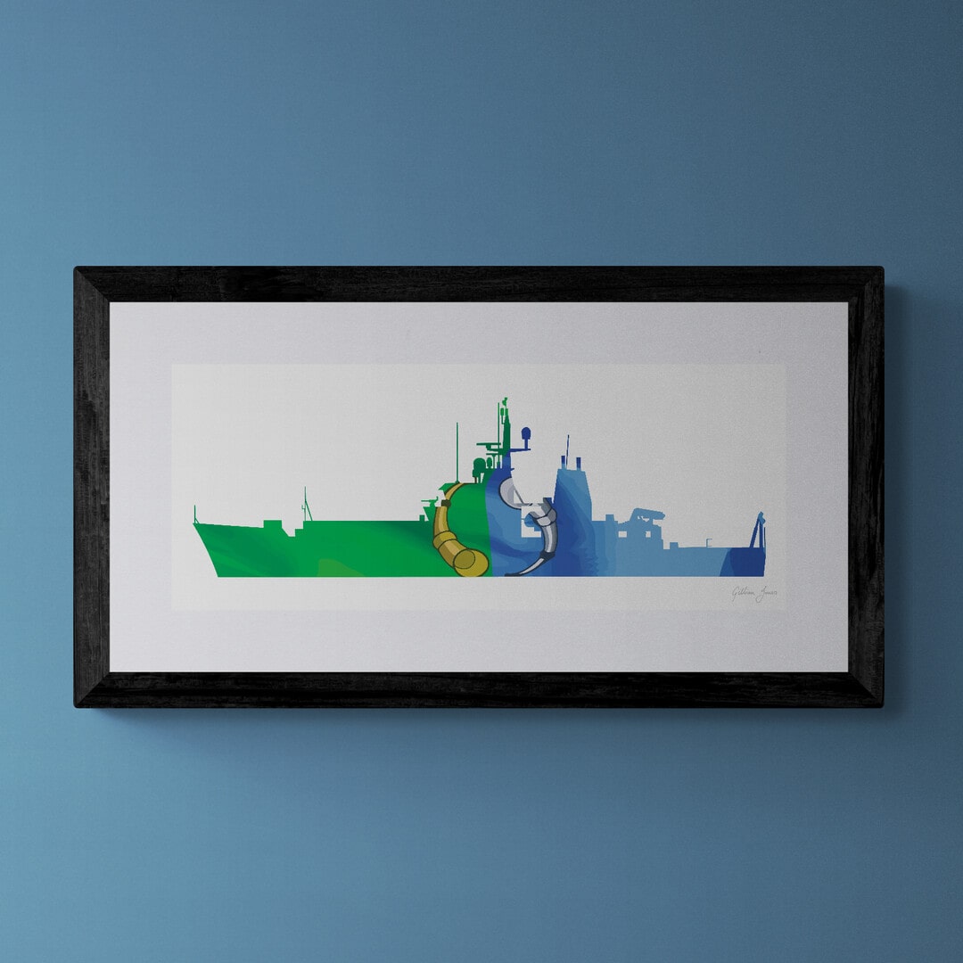 HMS Echo Crest Print