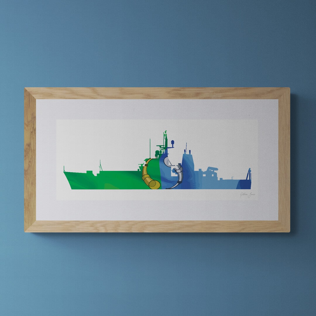 HMS Echo Crest Print