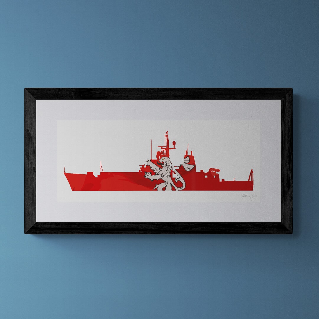 HMS Enterprise Crest Print