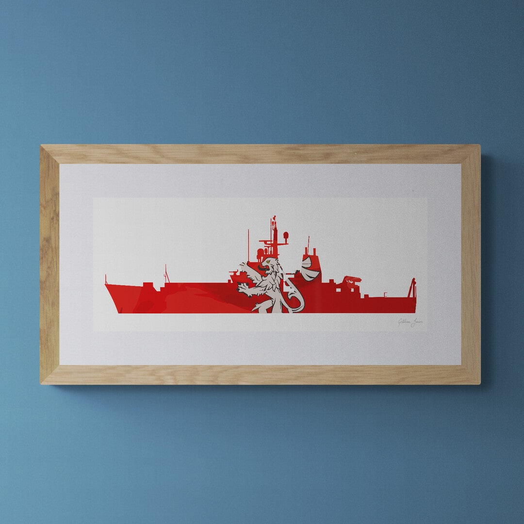 HMS Enterprise Crest Print