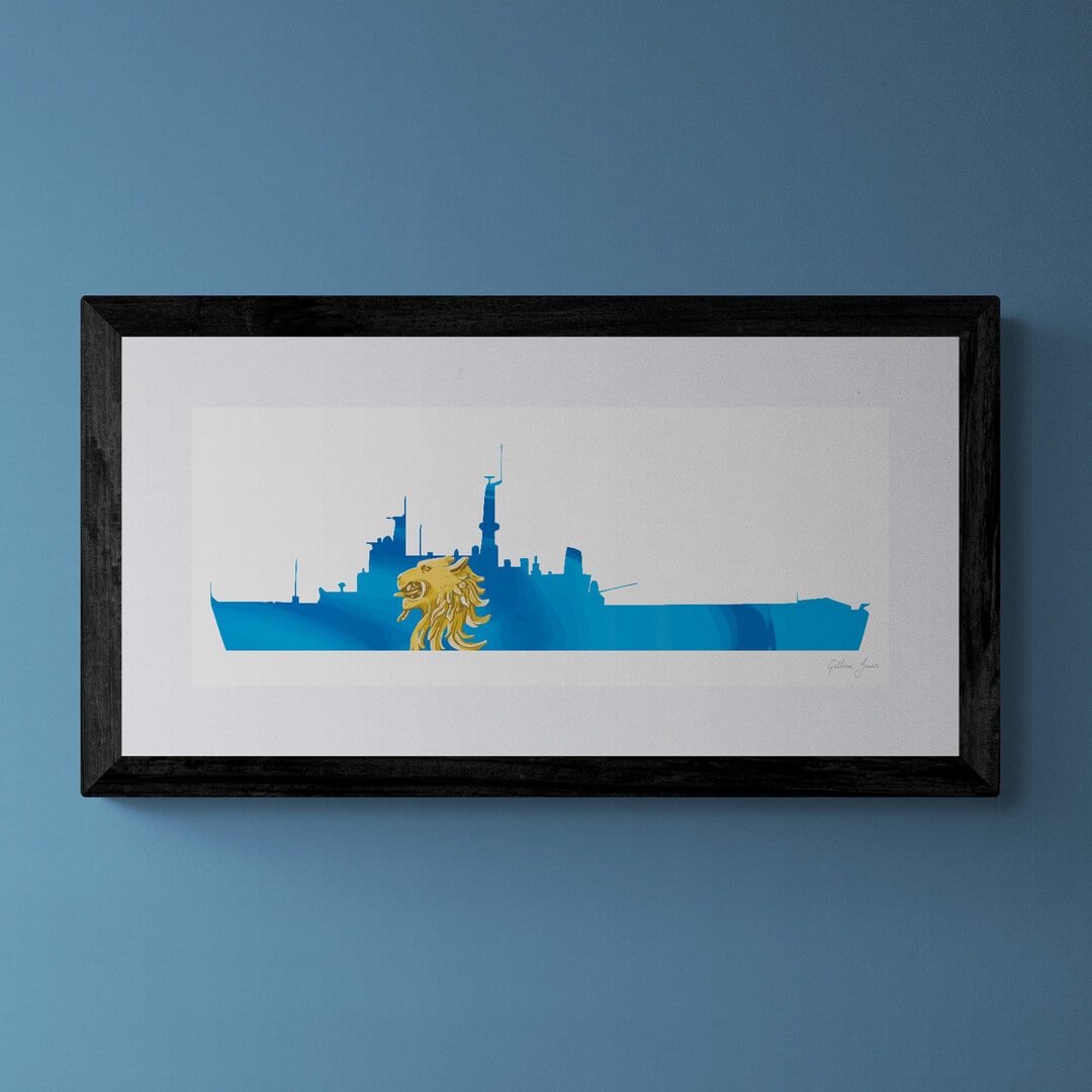 HMS Intrepid Crest Print