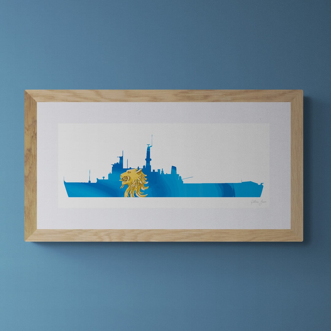 HMS Intrepid Crest Print