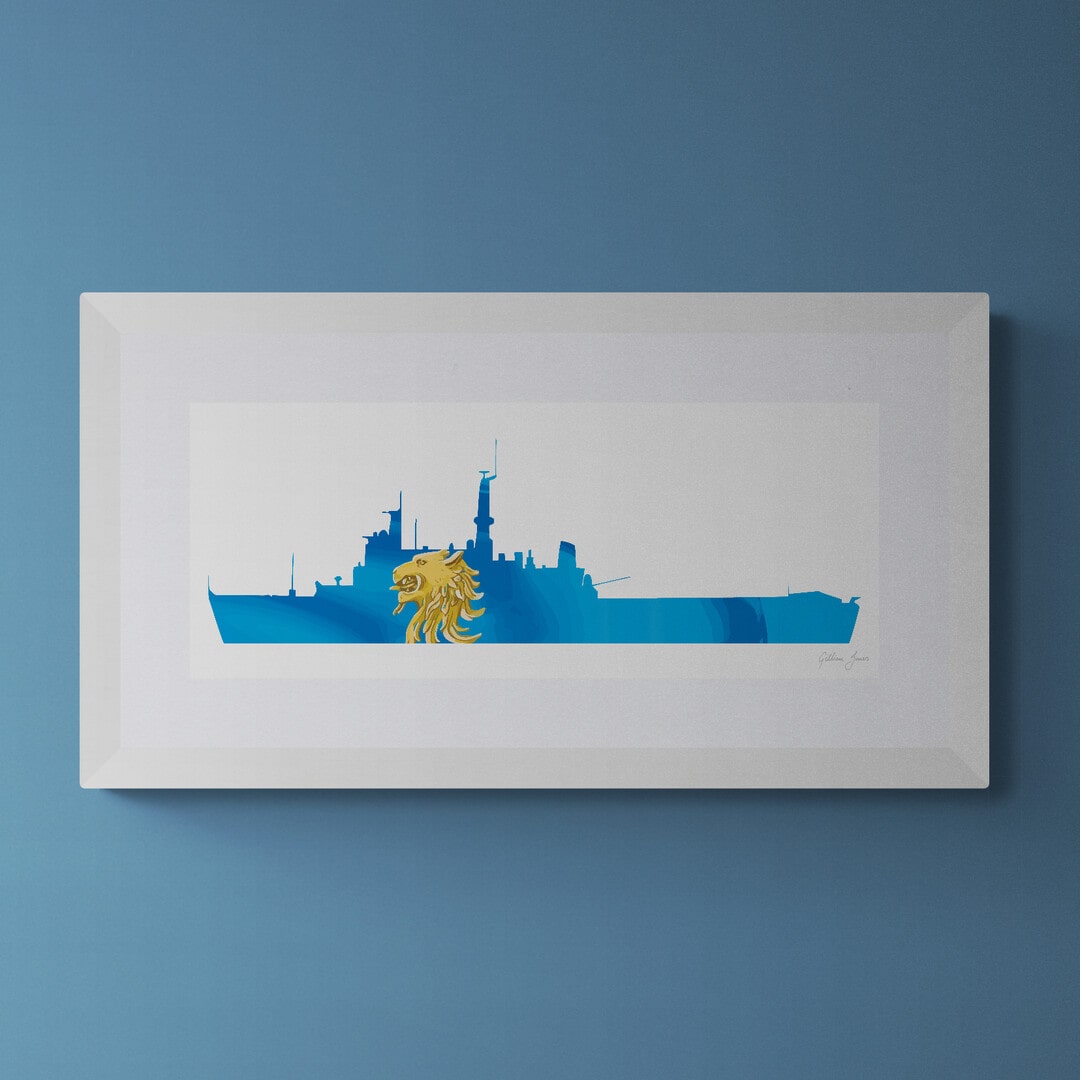 HMS Intrepid Crest Print