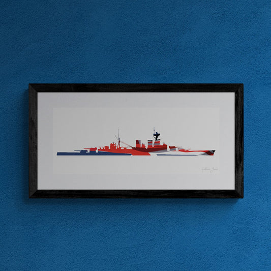 HMS HOOD Union Flag Print