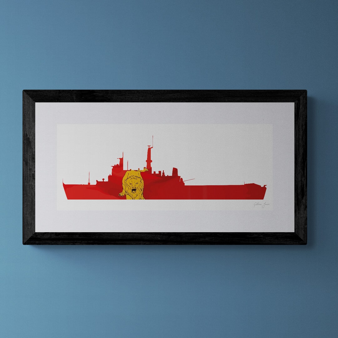 HMS Intrepid Crest Print