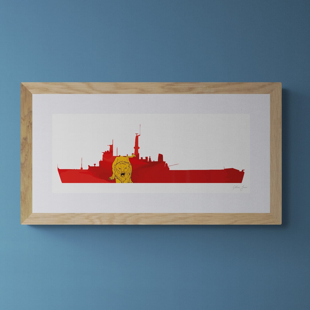 HMS Intrepid Crest Print