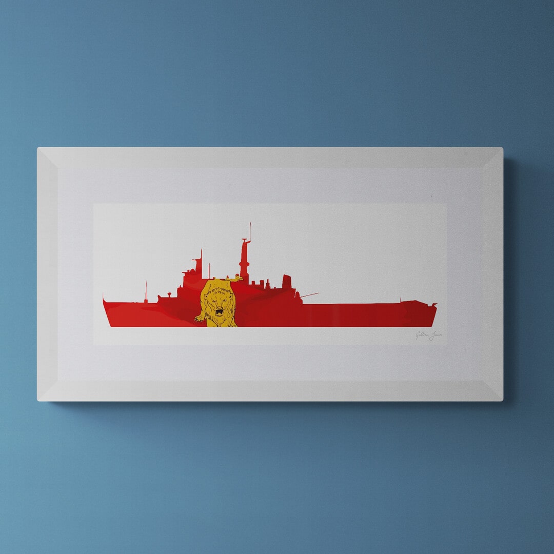 HMS Intrepid Crest Print