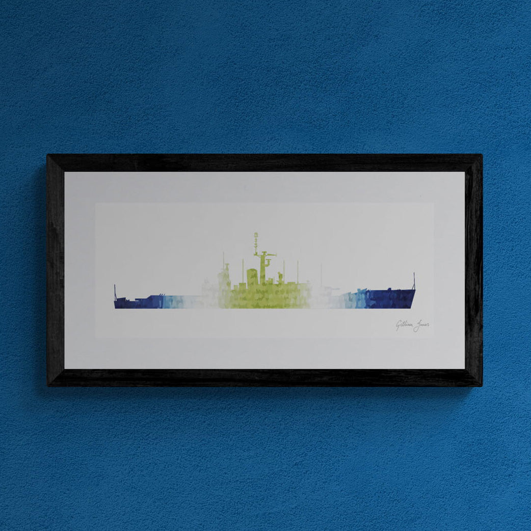 HMS PLYMOUTH (F126) South Atlantic Print